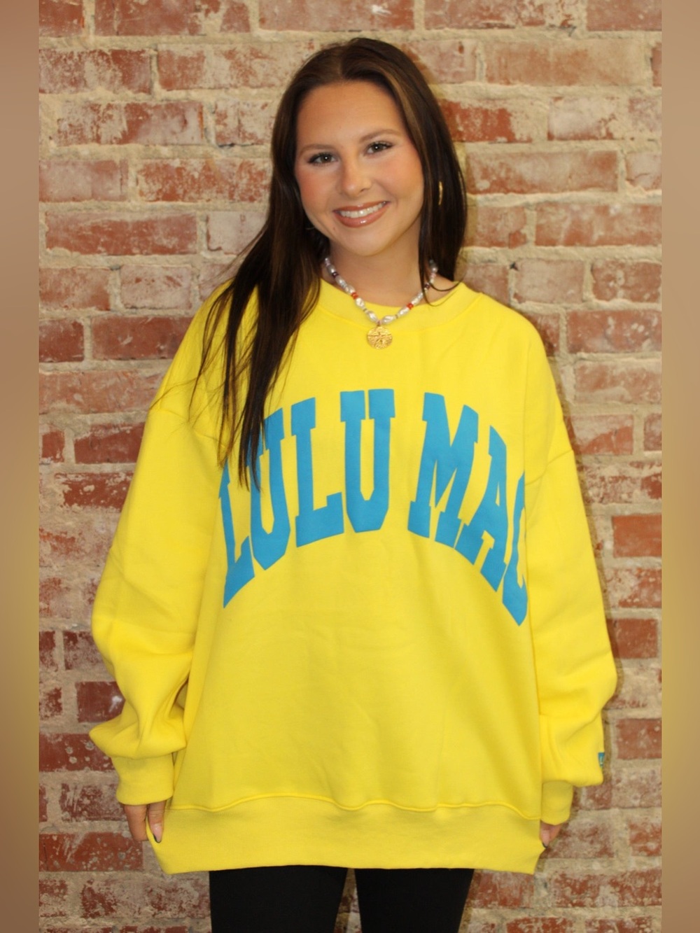 Lulu Mac Yellow/Cayenne Puff Sweatshirt
